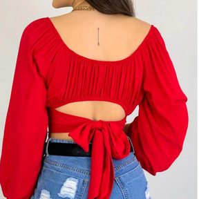 Cropped Manga Longa Bufante | Loja Koa