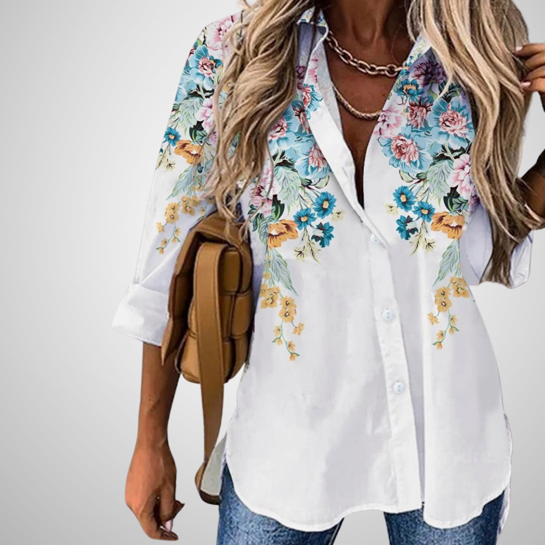 Camisa Social Feminina Floral | Loja Koa